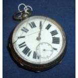 Large improved patent Chester 1894 silver cased pocket watch