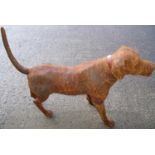 Large cast metal figure of a gun type dog (approx height 65cm)