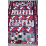 Old Turkish wool Kelim rug (162cm x 106cm)