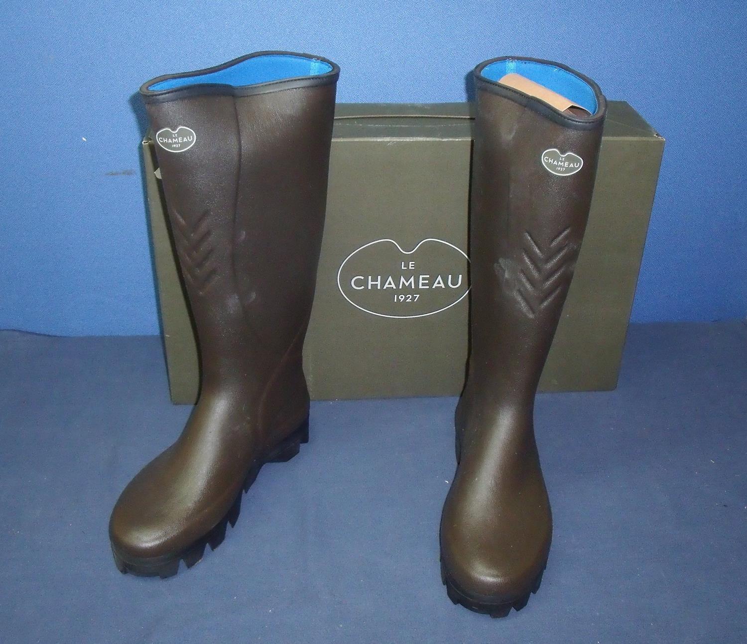 Boxed as new ex-shop stock Le Chameau wellies size 12