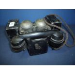 Military style Plessey Co Vicarage Lane field telephone