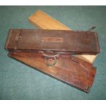 19th century mahogany gun case and two others