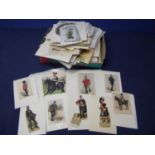 Box containing a large quantity of various military prints, postcards, various illustrated