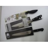 Pack of four as new ex-shop stock Richardsons of Sheffield Laser Range kitchen knives