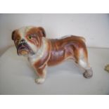 Cast metal figure of a bulldog (height 15cm)