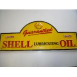 Reproduction cast metal Shell oil sign (width 50cm)