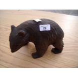 Carved wood Black Forest style figure of a bear (16cm high)