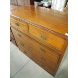 Early 20th C mahogany chest of two short above three long drawers (107cm x 52cm x 97cm)