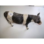 Cast metal Friesian cow