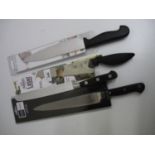 Pack of four as new ex-shop stock Richardsons of Sheffield Laser Range kitchen knives