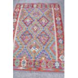 Vegetable dye wool Chobi Kelim rug (148cm x 100cm)