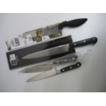 Pack of four as new ex-shop stock Richardsons of Sheffield Laser Range kitchen knives