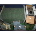 Quantity of Hornby OO gauge railway accessories including Clipper power control unit, tunnel, trees,