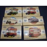 Six boxed Corgi transport vehicles including 97208 Guy-Arab Bus Yorkshire, Thornycroft Bus