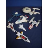 Dinky USS Enterprise, a Kenner Y Wing Star Wars Bomber, various Matchbox, Corgi and other