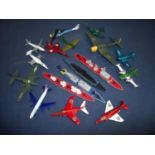 Collection of Matchbox Sea King Battleships and Dinky and other diecast aircraft (QTY)