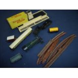 Selection of train TT gauge model railway items including Pullman carriages, station, ballast track,