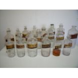 Selection of various 19th C apothecary bottles