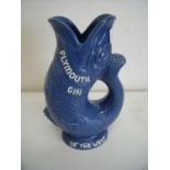 Plymouth Gin 'The Spirit of the West' fish advertising water jug (24cm high)