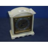 Mid 20th C onyx cased Elliot mantel time piece with gilt dial 'Greenwood' an Elliot clock, raised