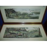 Set of four framed and mounted reproduction shooting prints by R. Ackermann