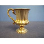 London 1835 silver gilt christening cup with makers mark J A