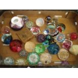 Perthshire Millefiori glass paperweight, a Tweedsmuir glass handmade paperweight and a collection of