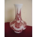 20th C studio glassware vase with flared rim (height 31cm)