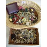 Collection of costume jewellery including necklaces, bracelets and bangles
