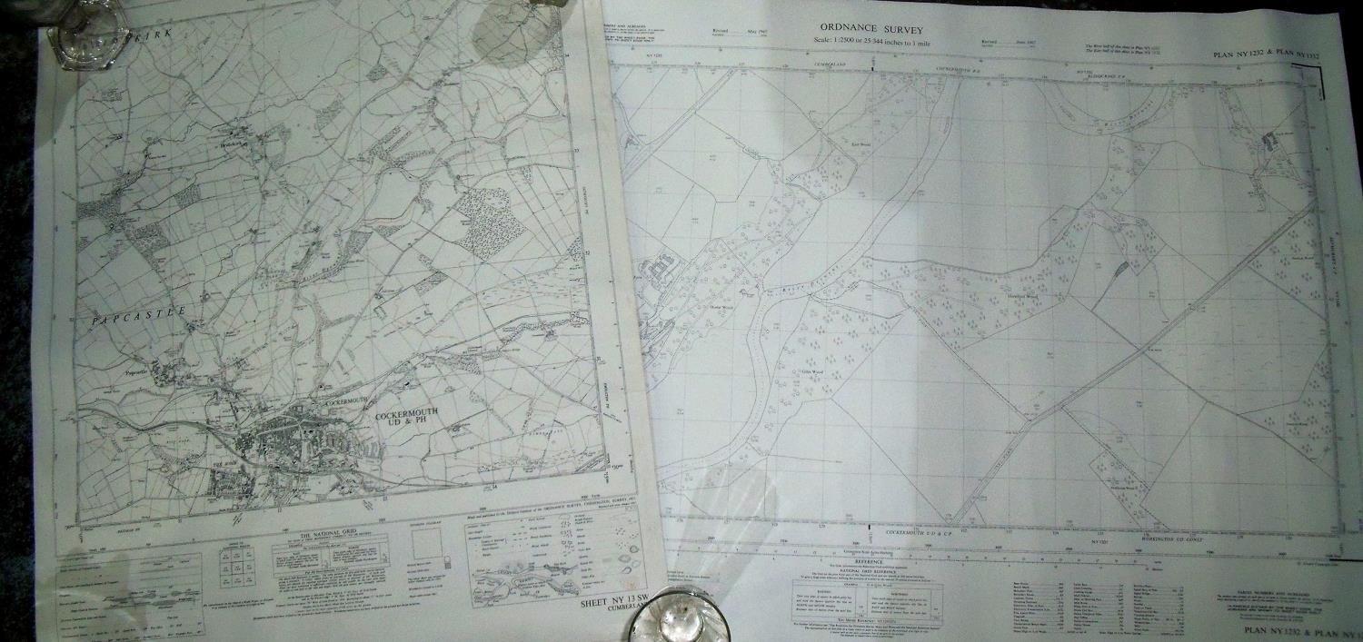 Selection of various Ordinance Survey Maps for Cockermouth and surrounding areas