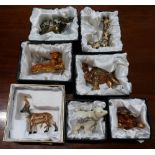 Collection of Treasured Trinkets enamel wildlife animals including Camel, Deer, Lions, Polar Bear,