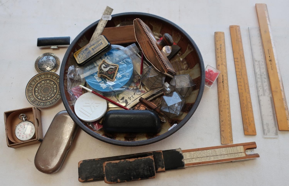 Studioware ceramic bowl with a large selection of various assorted items including various vintage