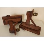 Pair of Whitaker of Sutton Under Whitestonecliffe (Beaverman) carved oak wall lights