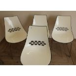 Set of four black & white Calligaris Jam chairs