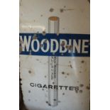 Extremely large enamel Woodbine Cigarettes advertising sign (91cm x 154cm)