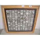 Set of framed and mounted Churchman's Boxing Personalities 1938 cigarette cards