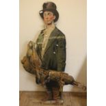 Early-mid 20th C dummy board in the style of a chimney sweep (height 170cm)