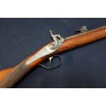 Good example of a Swiss percussion Park Rifle by J M Peter Genève with 25 inch octagonal barrel,