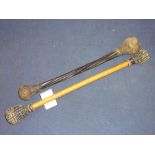 Early 19th C Bowsons Priest double ended weighted persuader with twisted Baleen whales teeth stem (