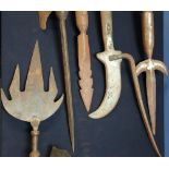 Selection of various quality reproduction/re-enactment medieval style pole and long arms including