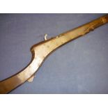 Persian style two thirds stocked matchlock gun with 31 inch barrel, complete with steel ramrod,