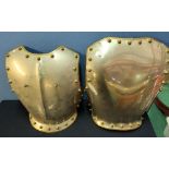 British Lifeguards Cavalry steel and brass breast and back plate with leather lining