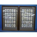 Two framed Players Cigarettes, Volunteer Force and Regimental Cigarette Cards