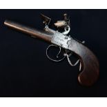 Archer of London flintlock pocket pistol with 2 1/2 inch turnoff barrel, the plain action marked '