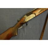 Simson Suhl 12 bore over and under ejector shotgun with 28 inch top vented ribbed barrels, choke