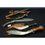 Group of various assorted Eastern daggers including Kukri knives, African style tribal dagger etc