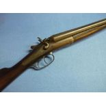 W.H Monk 16 bore side by side hammer gun with 28 inch barrels and 14 inch stock, serial no. NVN (