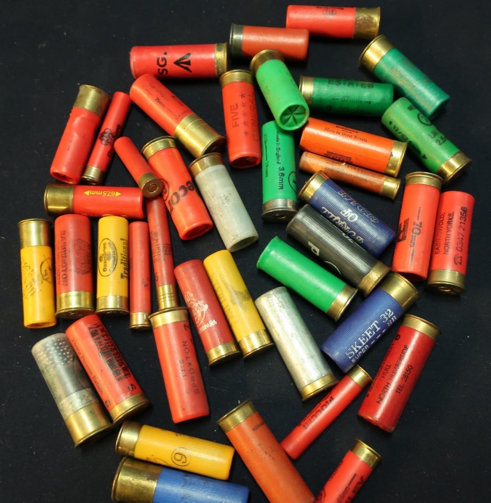 Approximately 42 vintage shotgun cartridges of various caliber, types and manufacturer (shotgun