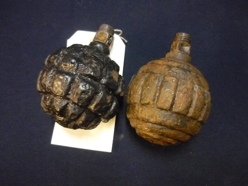 Two Kugel Hand Grenades, 1 x 1913 Model and 1 x 1915MA Model (2)