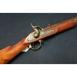 Percussion cap two band carbine rifle with stirrup ramrod and 20 1/2 inch barrel, complete with